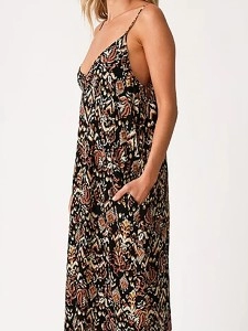 2024 Women's V-neck printed lace dress