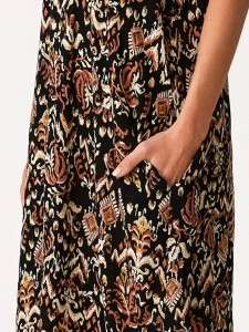 2024 Women's V-neck printed lace dress