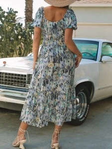2024 Women's Vacation Printing Dress