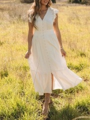 2024 Women's Vacation White Dress