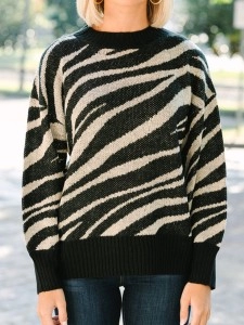 Brown Zebra Sweater
