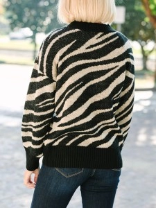 Brown Zebra Sweater