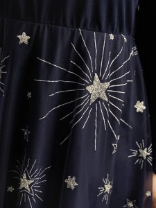 Elegant senior patchwork dress
